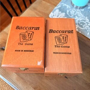 Baccarat The Game - Orange Wooden Box Set